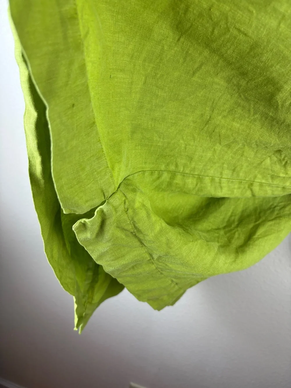 Bryn Walker Oversized 100% Linen Lime Green Tunic Top Lagenlook Size 3X - Picture 7 of 14